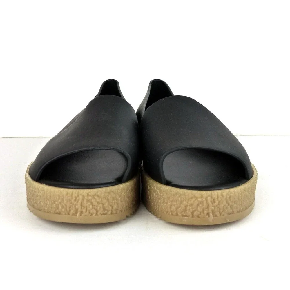 Melissa Puzzle Ad Flats Womens 7 EU 38 Black Platform Slip On Sandals Boho 90s